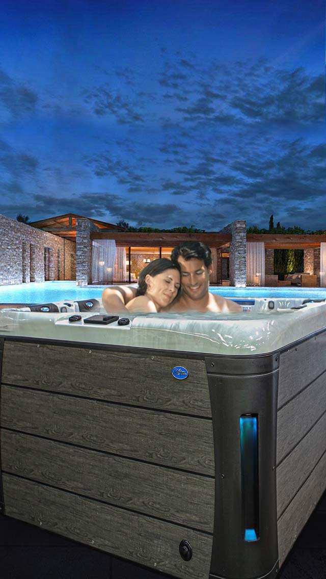 Calspas hot tub being used in a family setting