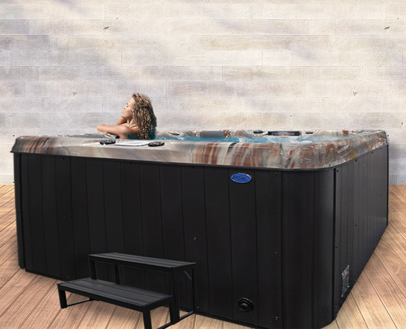 Calspas hot tub being used in a family setting