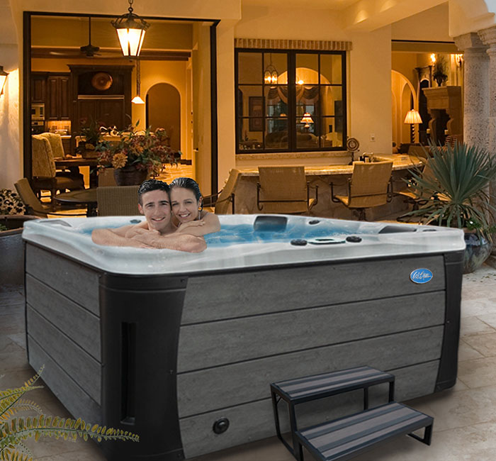 Calspas hot tub being used in a family setting