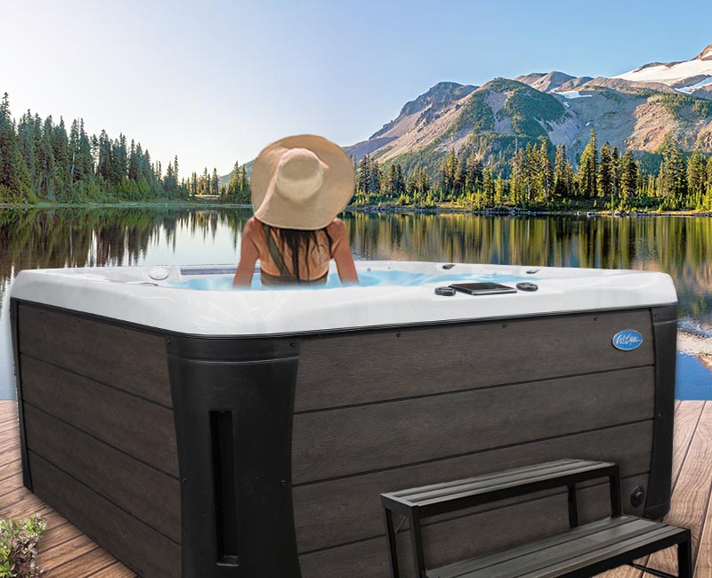 Calspas hot tub being used in a family setting