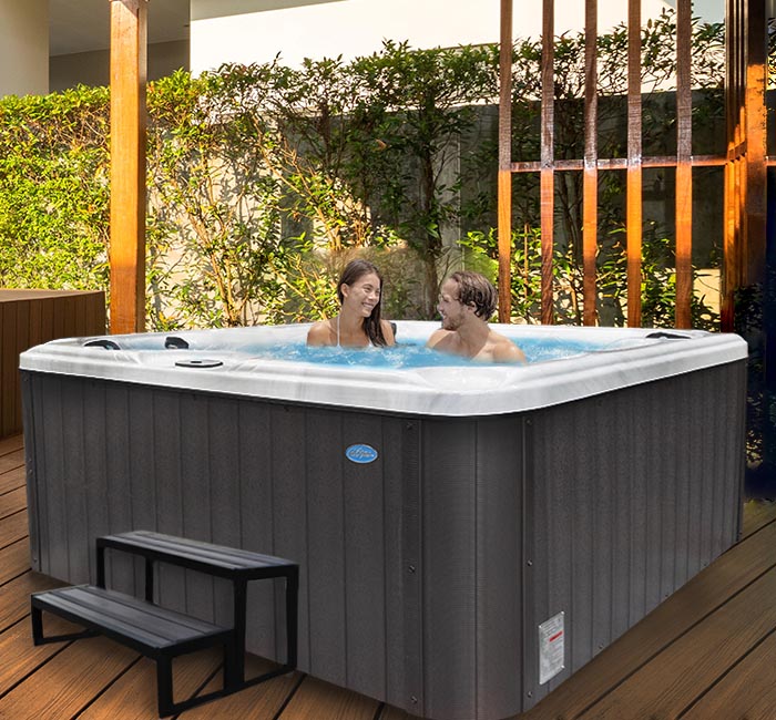 Calspas hot tub being used in a family setting