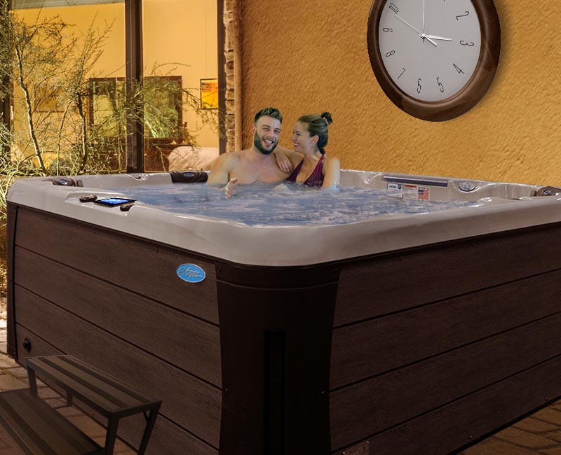 Calspas hot tub being used in a family setting