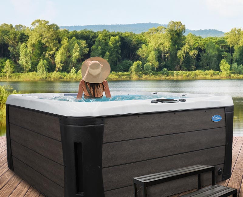 Calspas hot tub being used in a family setting