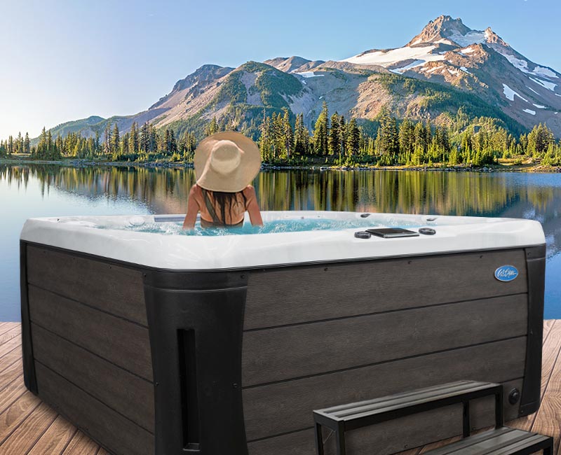 Calspas hot tub being used in a family setting