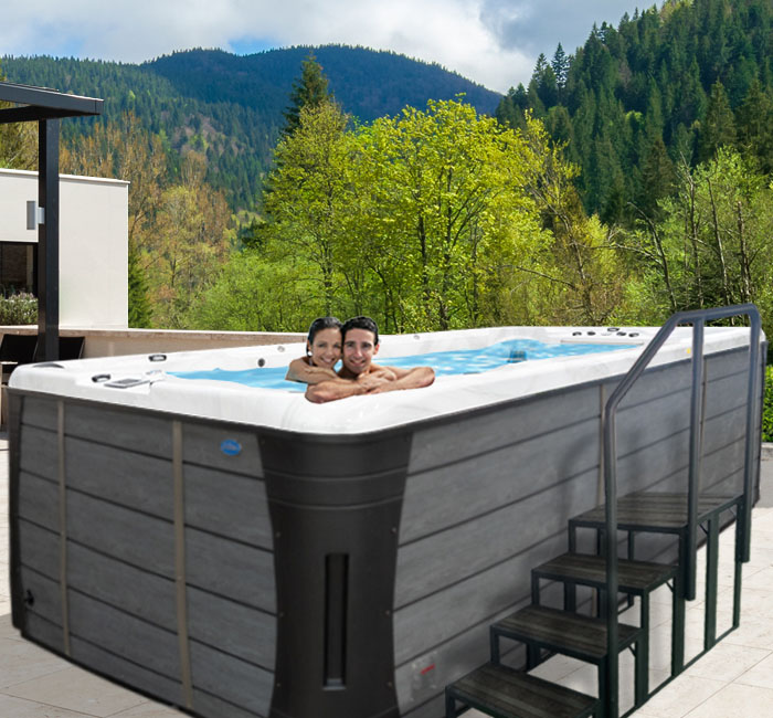 Calspas hot tub being used in a family setting